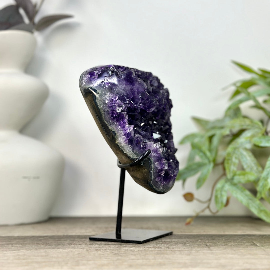 Natural uruguayan Amethyst Cluster on Stand - MWS3270