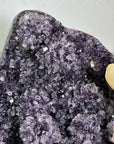 Uruguayan Amethyst Specimen with Green Jasper Shell & Calcite Formation - MWS3148
