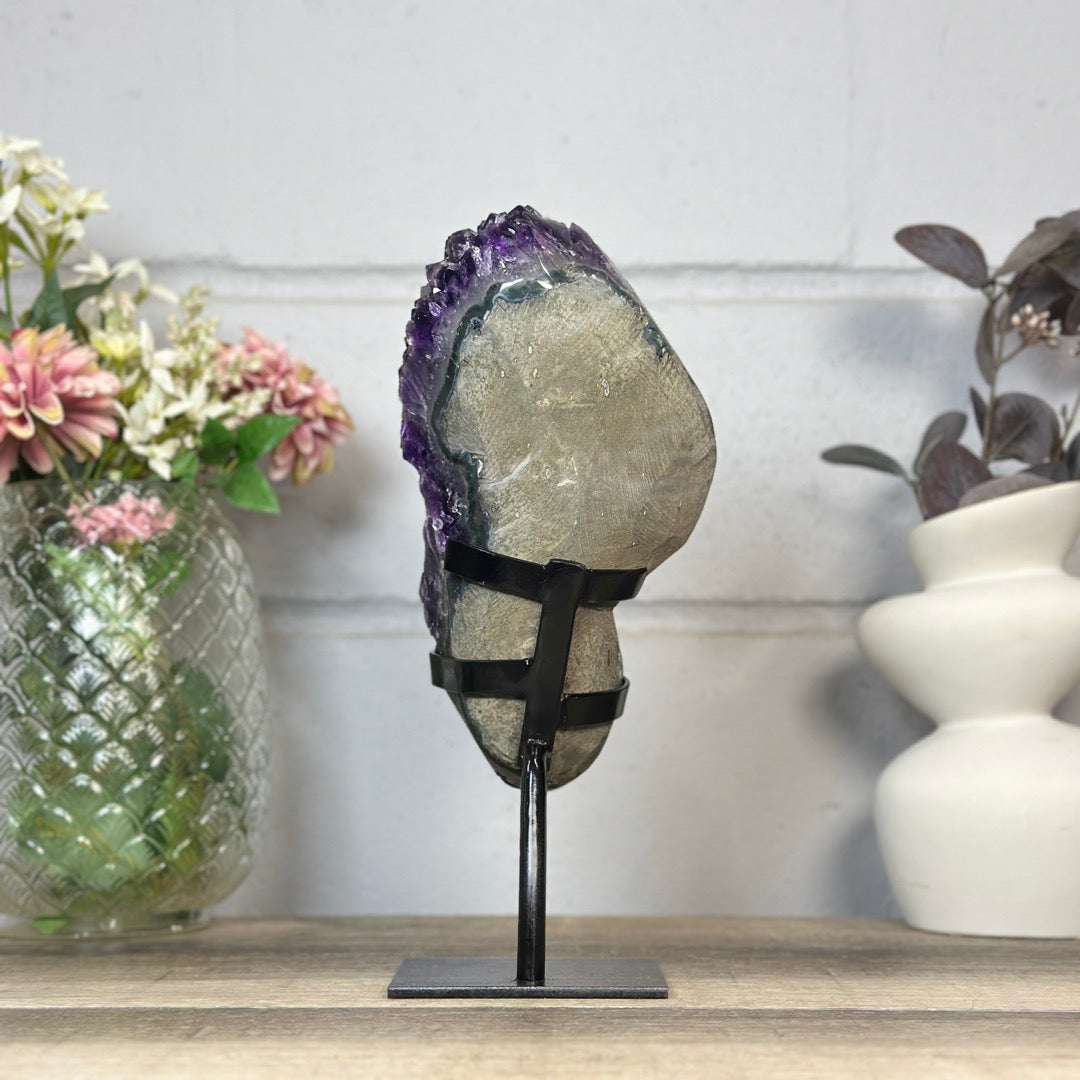 Natural A Grade Amethyst Cluster with Stand - MWS3400