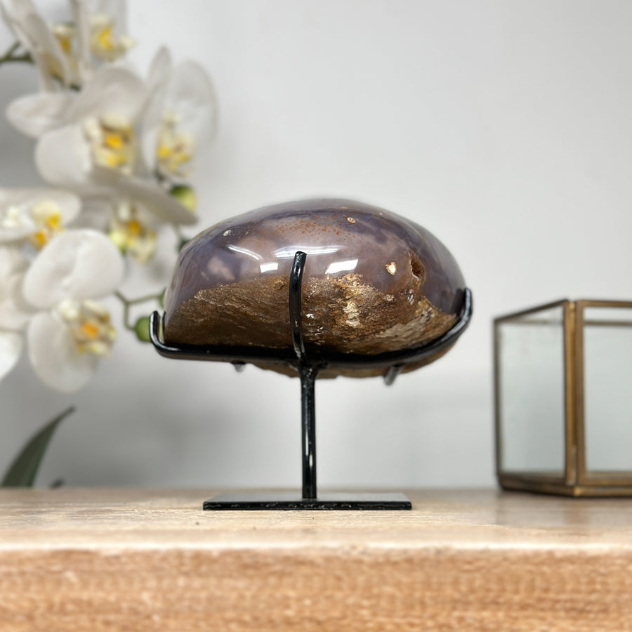 Natural Orango Tone Quartz &amp; Agate Geode - MWS2128