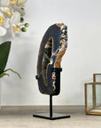 Natural Agate & Quartz Druzy Stone Portal with Metal Stand - MWS2233