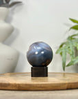 Banded Agate & Quartz Druzy Sphere Geode - SPH0202