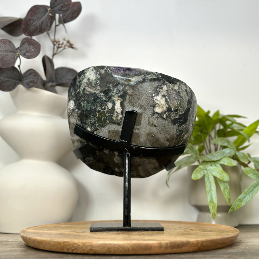 Top Quality Natural amethyst Geode on Stand - MWS3071