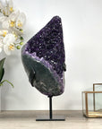 Large Amethyst Geode with Jasper Shell – Deep Purple Crystal Statement Piece - MWS2397