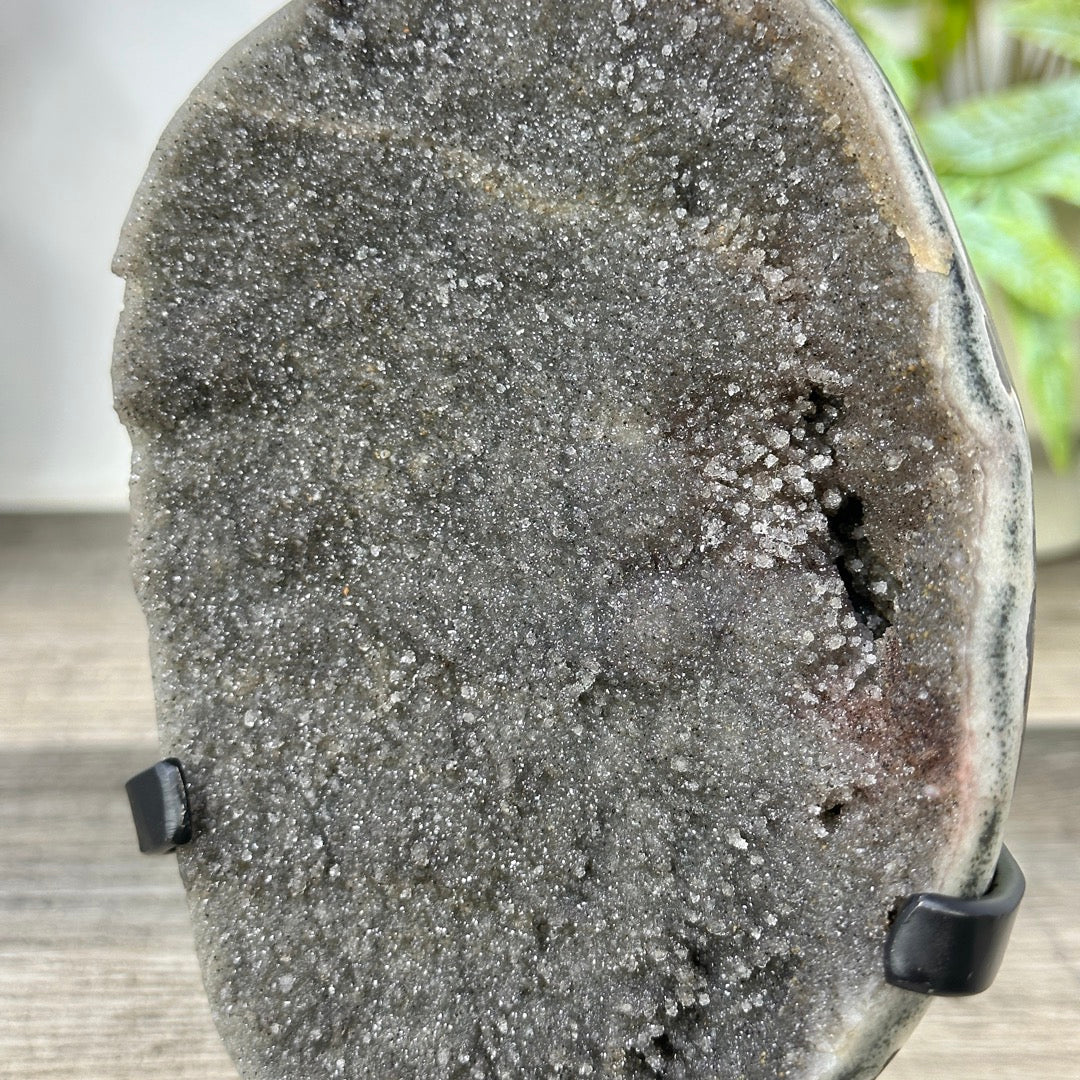 Green Sugar Quartz Cluster on Handmade Metal Stand - MWS3332