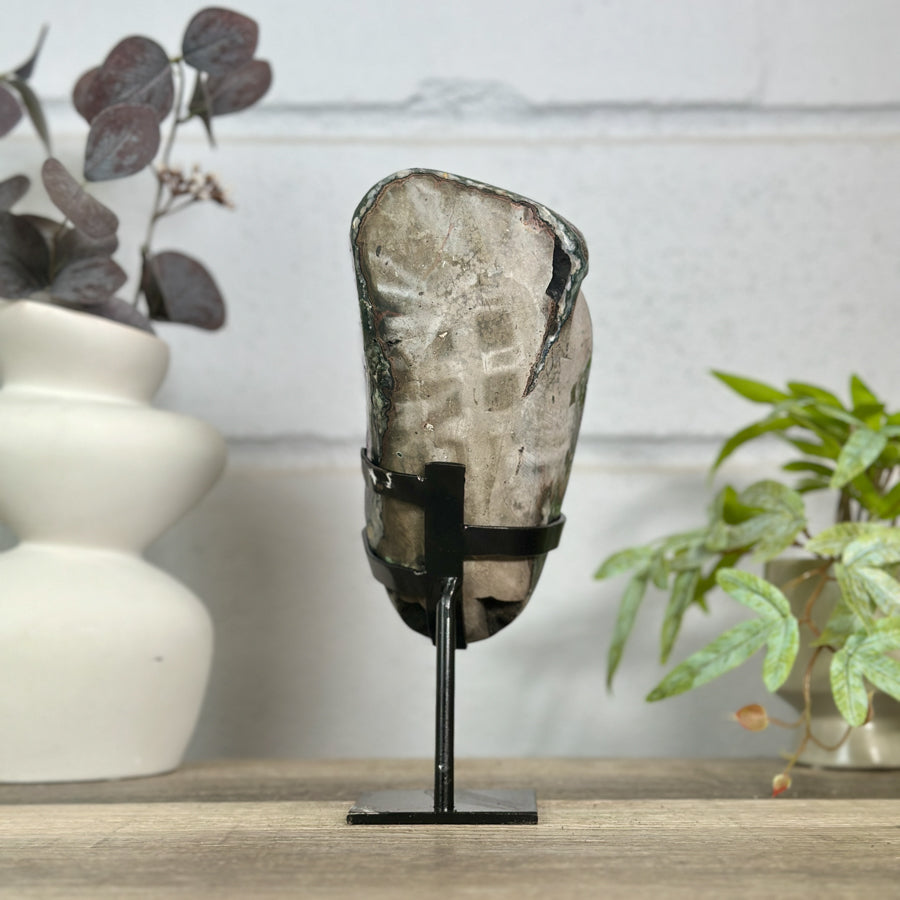 Natural Deep Purple Amethyst Cluster on Metal Stand - MWS3133