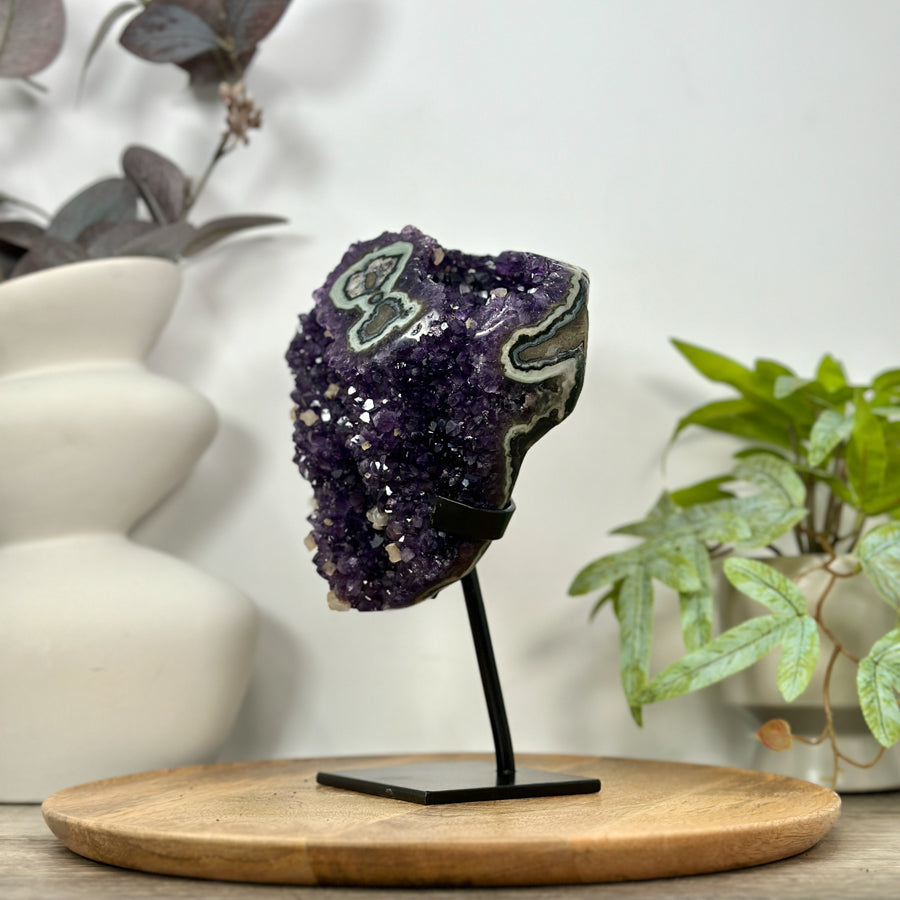 Top Grade Amethyst &amp; Green Jasper Stalactite Formation - MWS3107