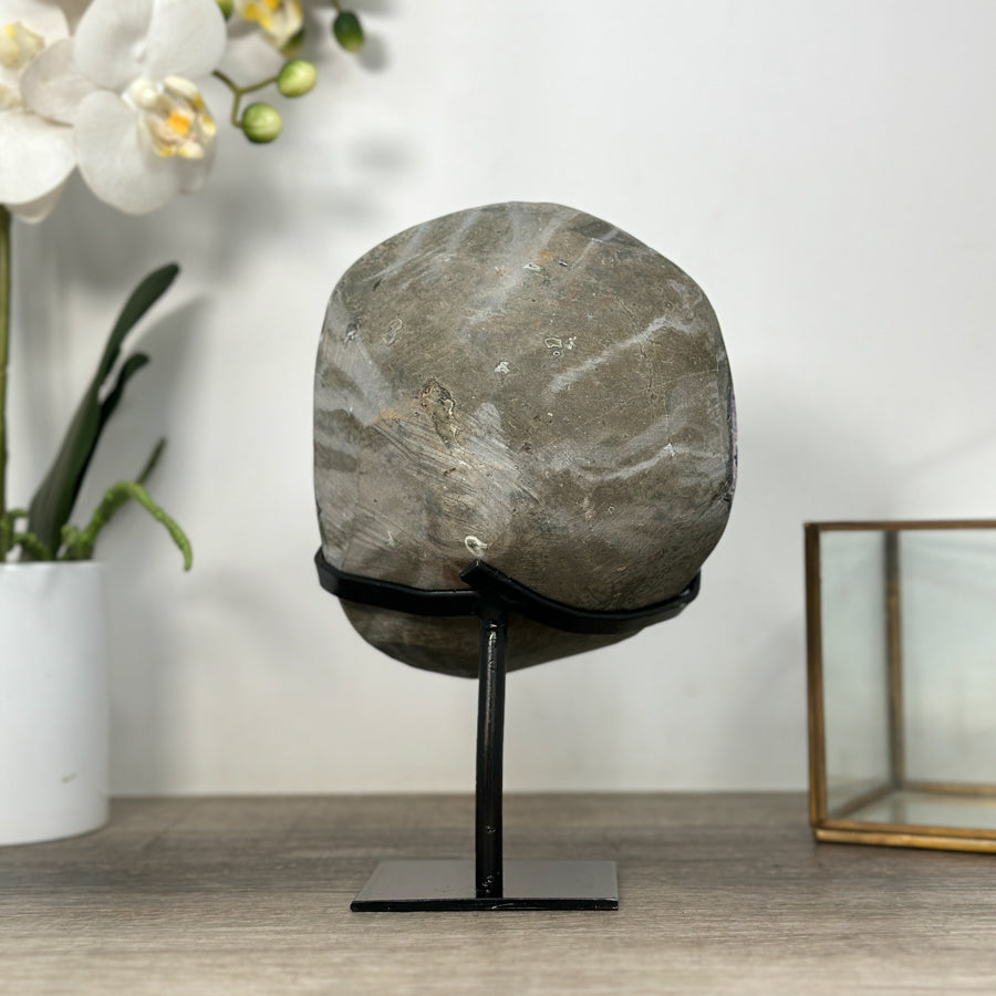 Natural Uruguayan Amethyst Geode with Deep Purple Crystals - MWS2587