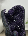 Natural Agate & Amethyst Geode on Metal Stand - MWS3180