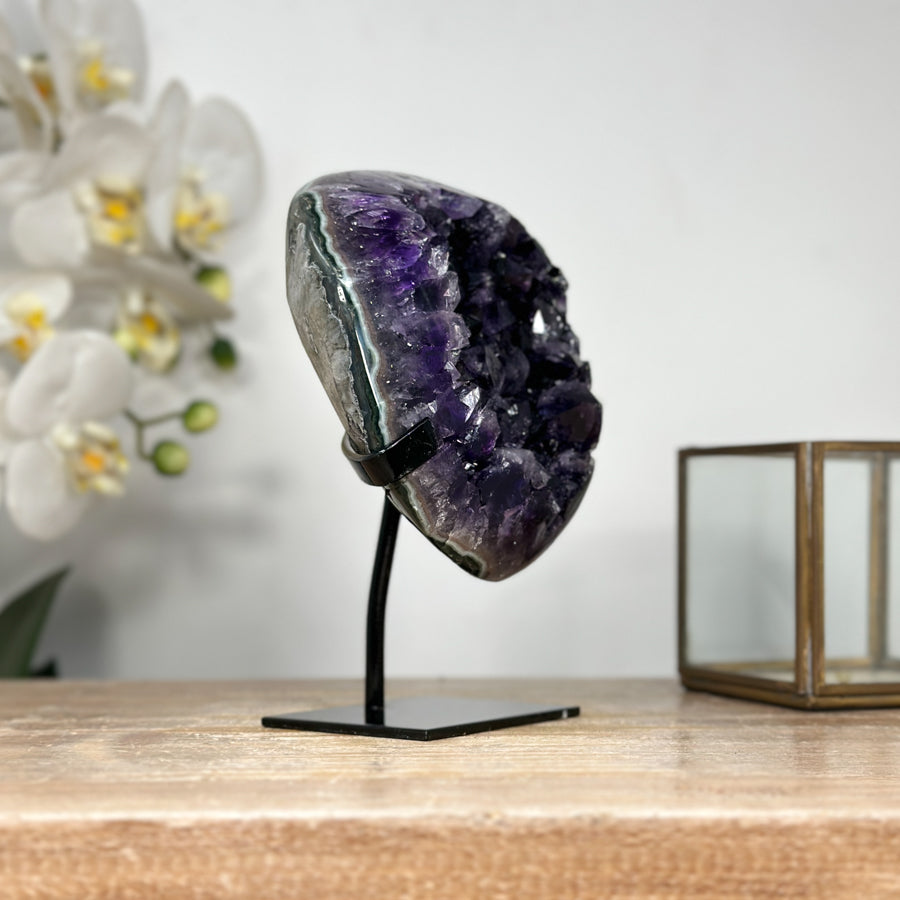 Natural Uruguayan Amethyst Cluster with Large &amp; Shinny Crystals - MWS1893