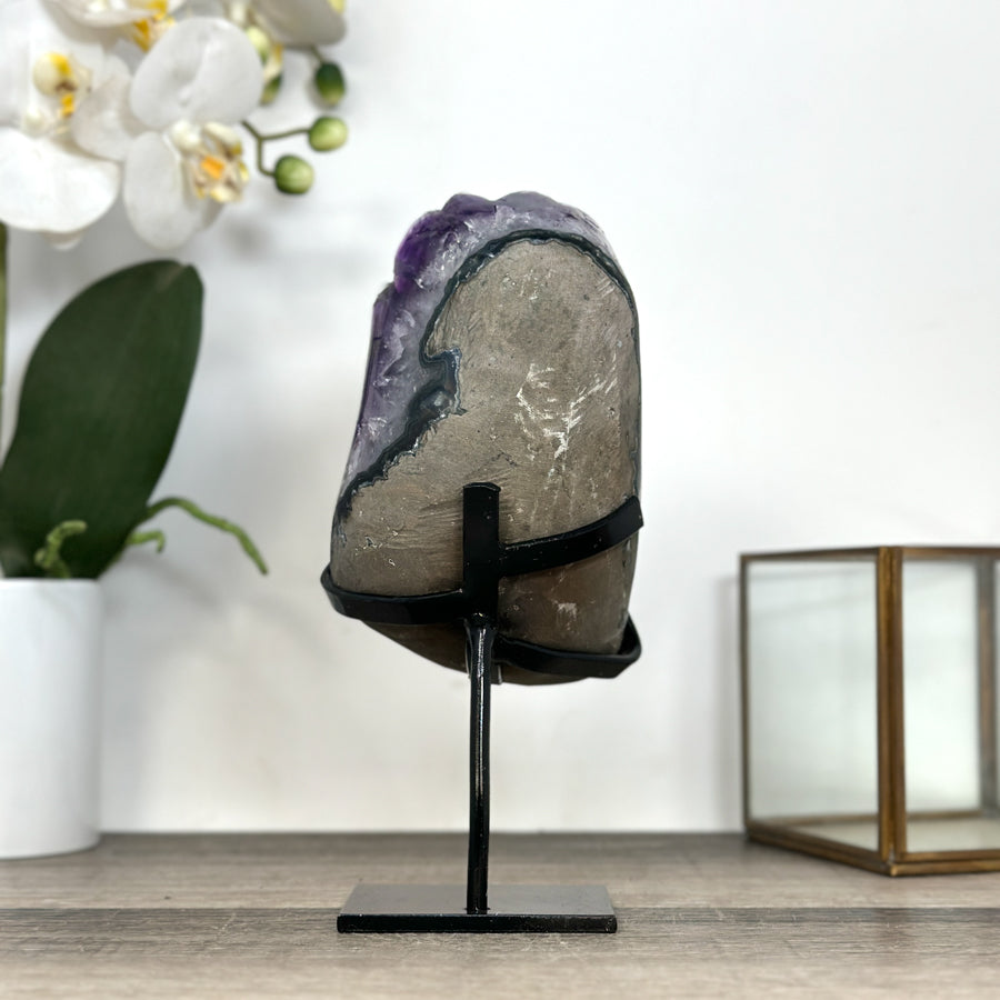 Premium Uruguayan Amethyst Crystal - Stand Included - MWS2945