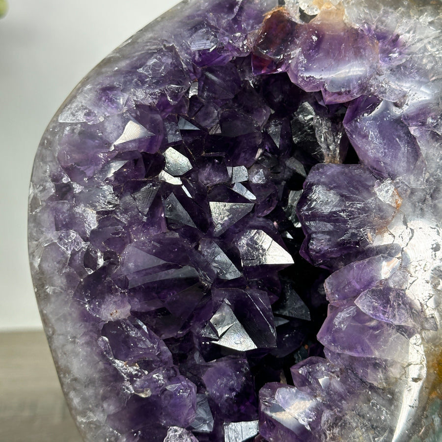 Amethyst Geode with Green Jasper Shell - MWS2211