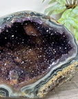 Natural Amethyst Druzy & Jasper Geode - STGE0115