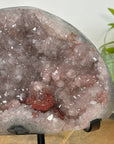 Natural Pink Amethyst with Red Hematite & Calcite Formation - MWS3102