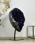 Top Grade Uruguayan Amethyst Geode, Metallic Stand Included - MWS2457