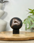 Quartz & Agate Sphere Geode with Crystal Cavity - SPH0216