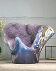 Huge Natural Agate & Amethyst Statement Piece - CBP1257