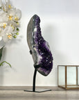 Amethyst Crystal Cluster on Stand – Home Decor Mineral Specimen Display - MWS2652