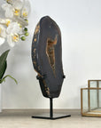 Large Agate & Quartz Druzy Portal - Geode Slice with Stand - MWS2245