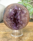 Amethyst Druzy & Agate Sphere Geode from Uruguay - SPH0173