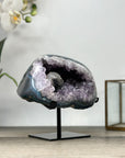 Natural Amethyst & Agate Stone Geode on Stand - MWS2841