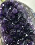 Natural Uruguayan Amethyst Crystal Cluster with Blue Agate Shell - MWS2566