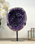 Natural Amethyst Geode with Deep Purple Crystals