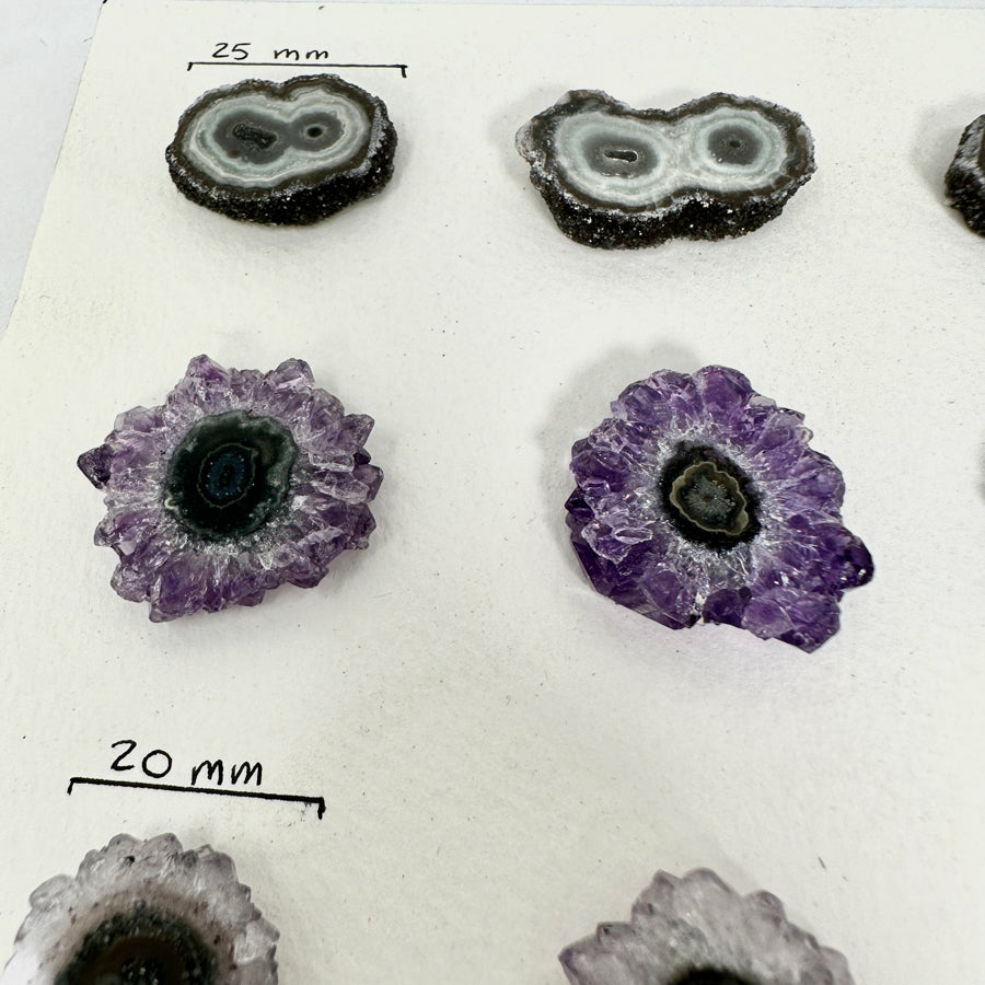 High-Quality Amethyst &amp; Green Jasper Stalactite Slices for Jewelers - Wholesale Bulk Pack - STS0041