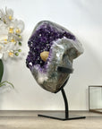 Uruguayan Amethyst Specimen with Yellow Calcite Crystal - MWS2964