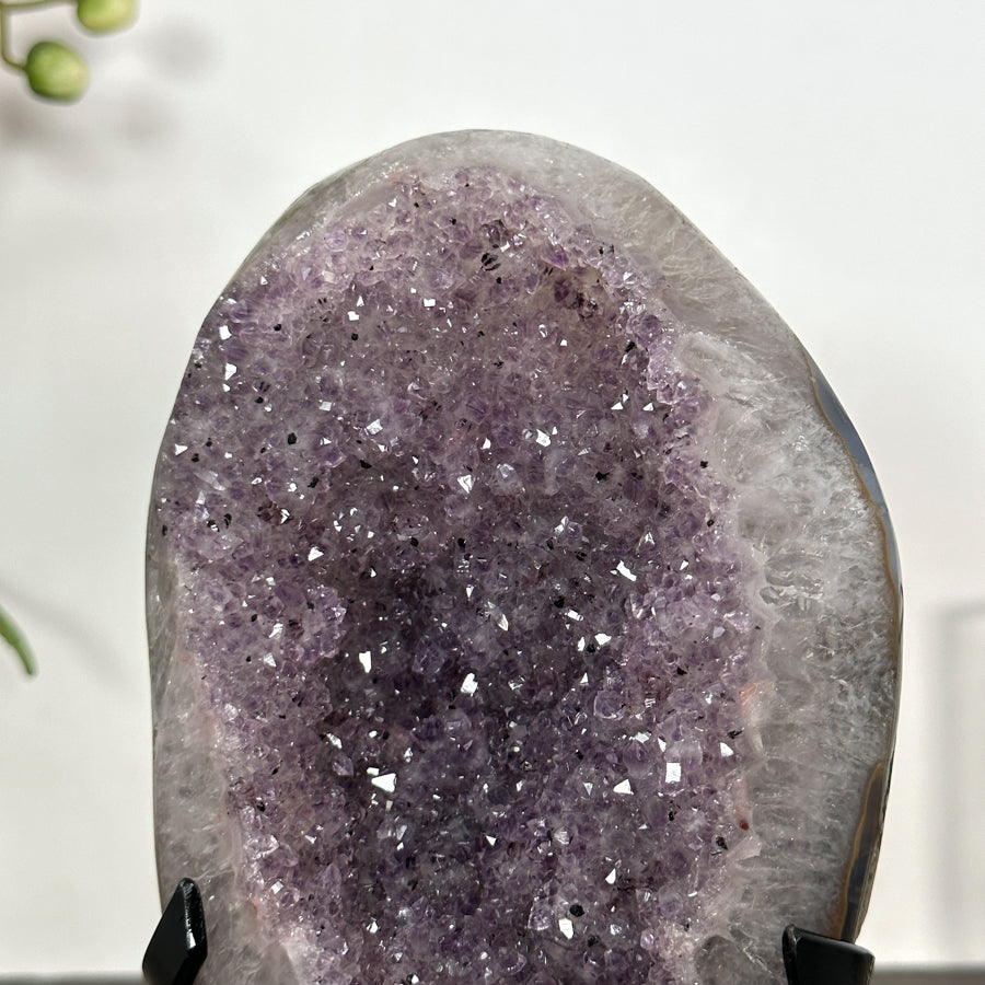 Natural Amethyst Geode on Stand - MWS3029