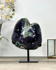 Top Quality Natural Amethyst Geode Specimen with Green Jasper Shell - MWS2823