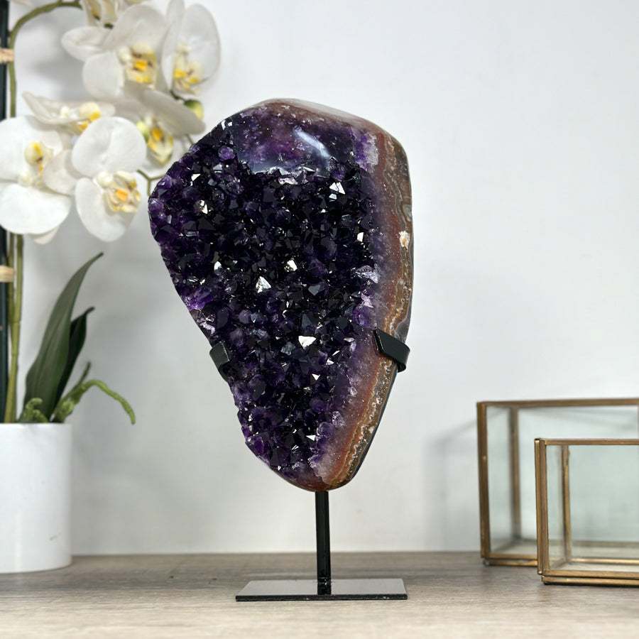 Top Grade Uruguayan Amethyst Cluster with Beautiful Banded Shell - MWS2190