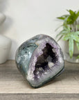 Natural amethyst Geode with Calcite Crystal Inclusions - STGE0091