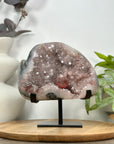Natural Pink Amethyst with Red Hematite & Calcite Formation - MWS3102