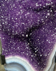 Unique Huge Natural Amethyst & Blue Banded Agate Statement Piece - MWS2604