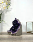 Amethyst Crystal Geode with Deep Purple Points for Home Decor - CBP1241