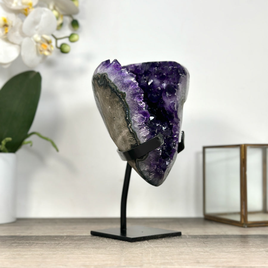 Amethyst Crystal Geode with Deep Purple Crystals – Natural Specimen - MWS2928
