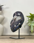 Natural Amethyst Cluster with Agate Matrix and Calcite Formation - MWS3349