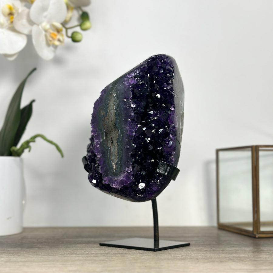Uruguayan Amethyst Crystal Cluster with Stalactite Eye Formation - MWS2430