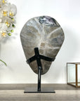 Uruguayan Amethyst Geode full of Stalctites on Metal - MWS2719