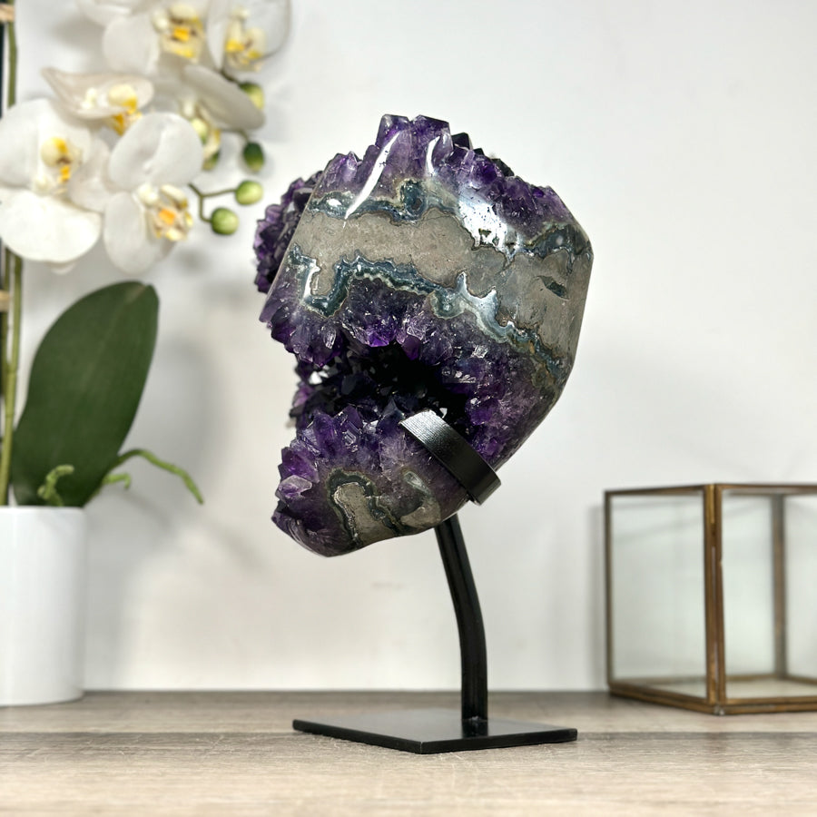 Top Quality Natural Amethyst Geode on Stand - MWS2931