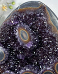 Amethyst Geode with Agate Shell for Home Decor Display