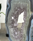 Blue Banded agate & Amethyst Stone Portal, Stand Included - MWS2322