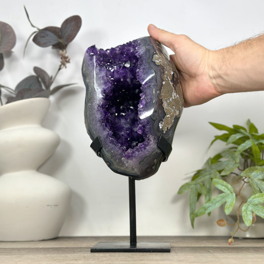 Natural Uruguayan Amethyst Geode - Top Quality Crystal - MWS3190