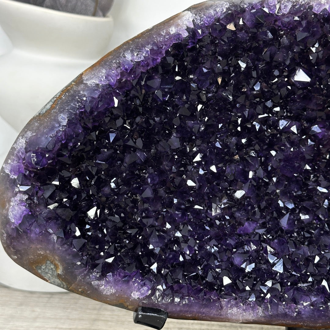 Top Grade Deep Purple Uruguayan Amethyst Geode - MWS3398