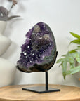 Natural Amethyst, Calcite & Black Hematite Crystal Specimen - MWS3095