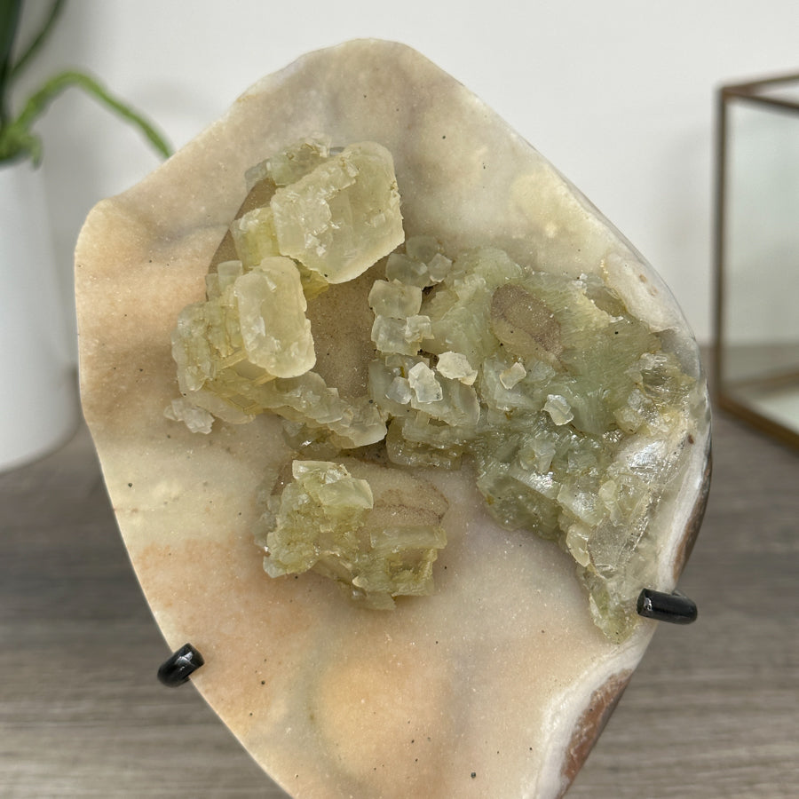 Natural Quartz Druzy With Calcite Specimen - MWS2519