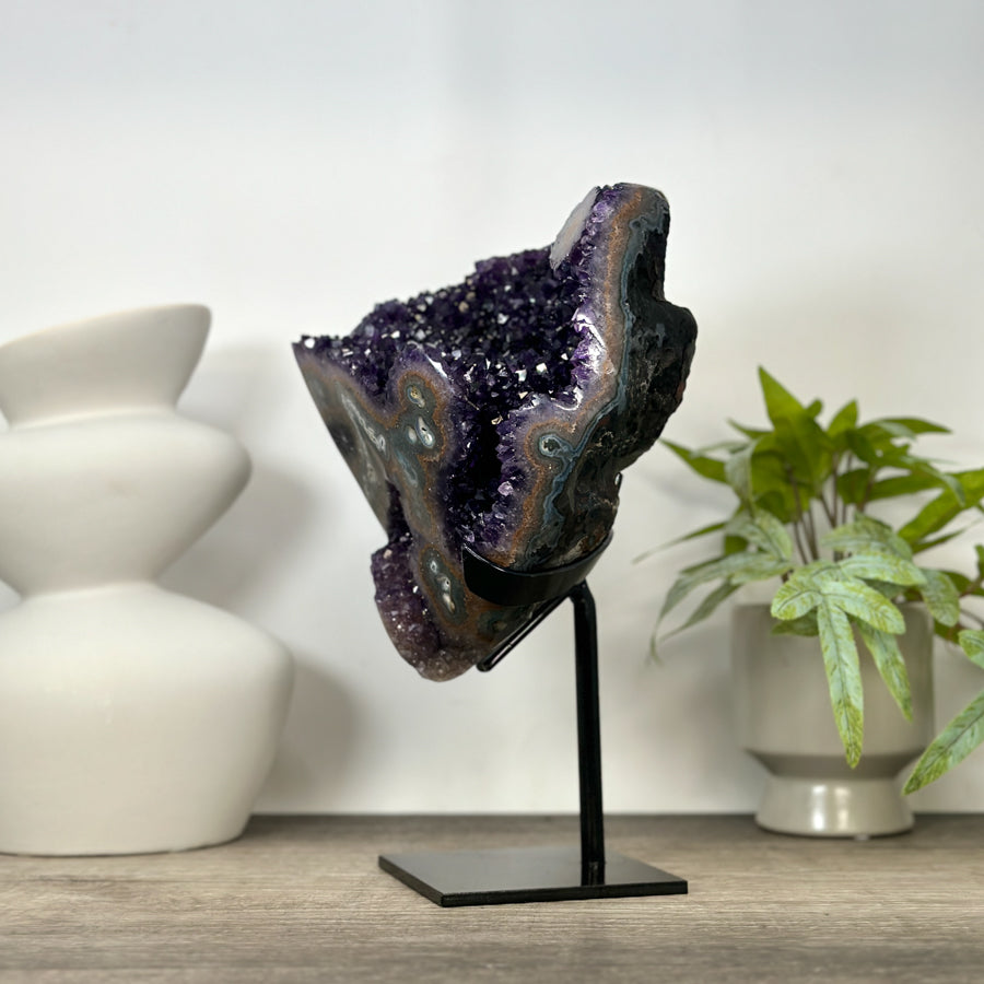 Top Grade Amethyst Stone with Stalactite Eyes Formations - MWS3039