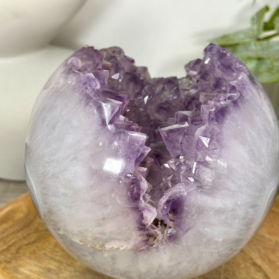 Huge Amethyst &amp; Agate Sphere Geode from Uruguay - SPH0165