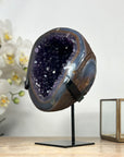 Natural Blue Agate & Amethyst Geode, Perfect for Office Decor - MWS1976